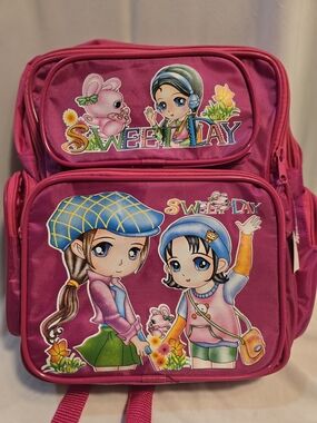 Pink "Sweet Day" Kids Cartoon Backpack